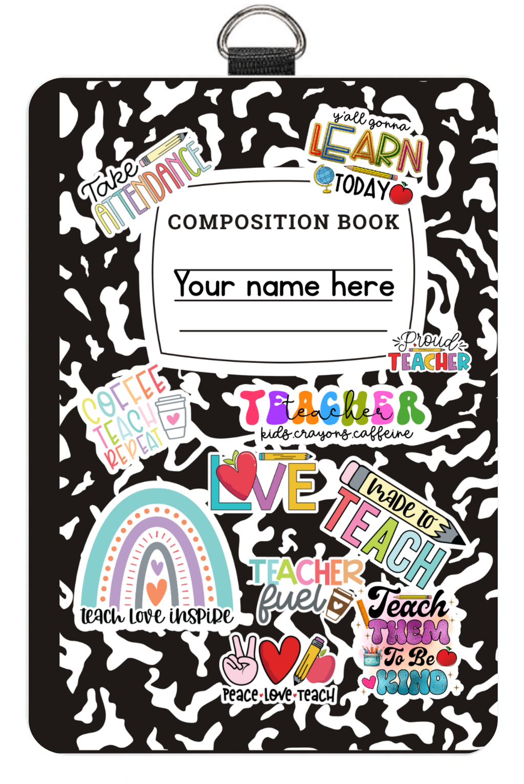 Composition Sticker Badge Holder