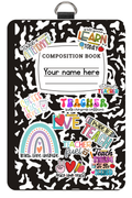 Composition Sticker Badge Holder