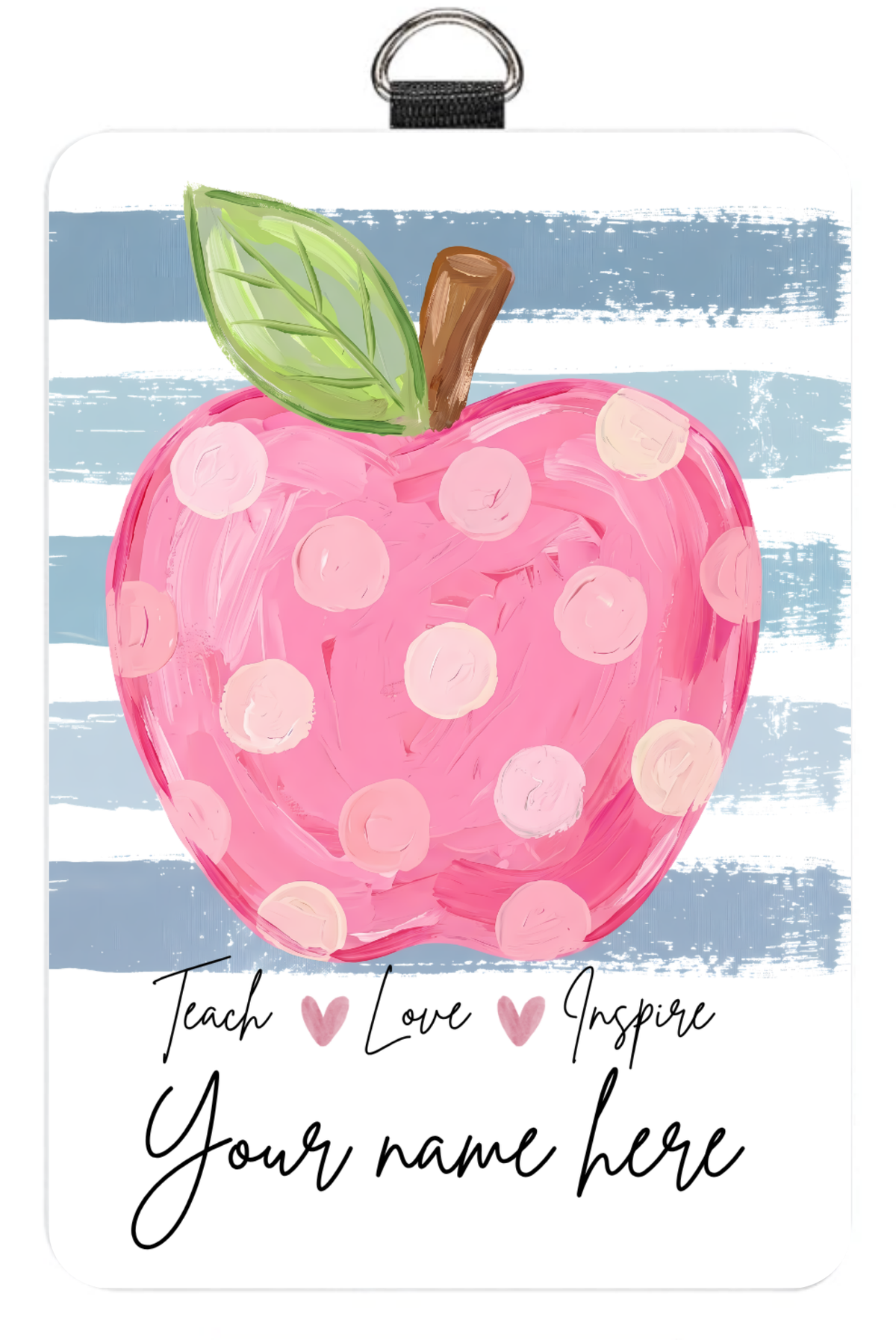 Pink watercolor Badge Holder