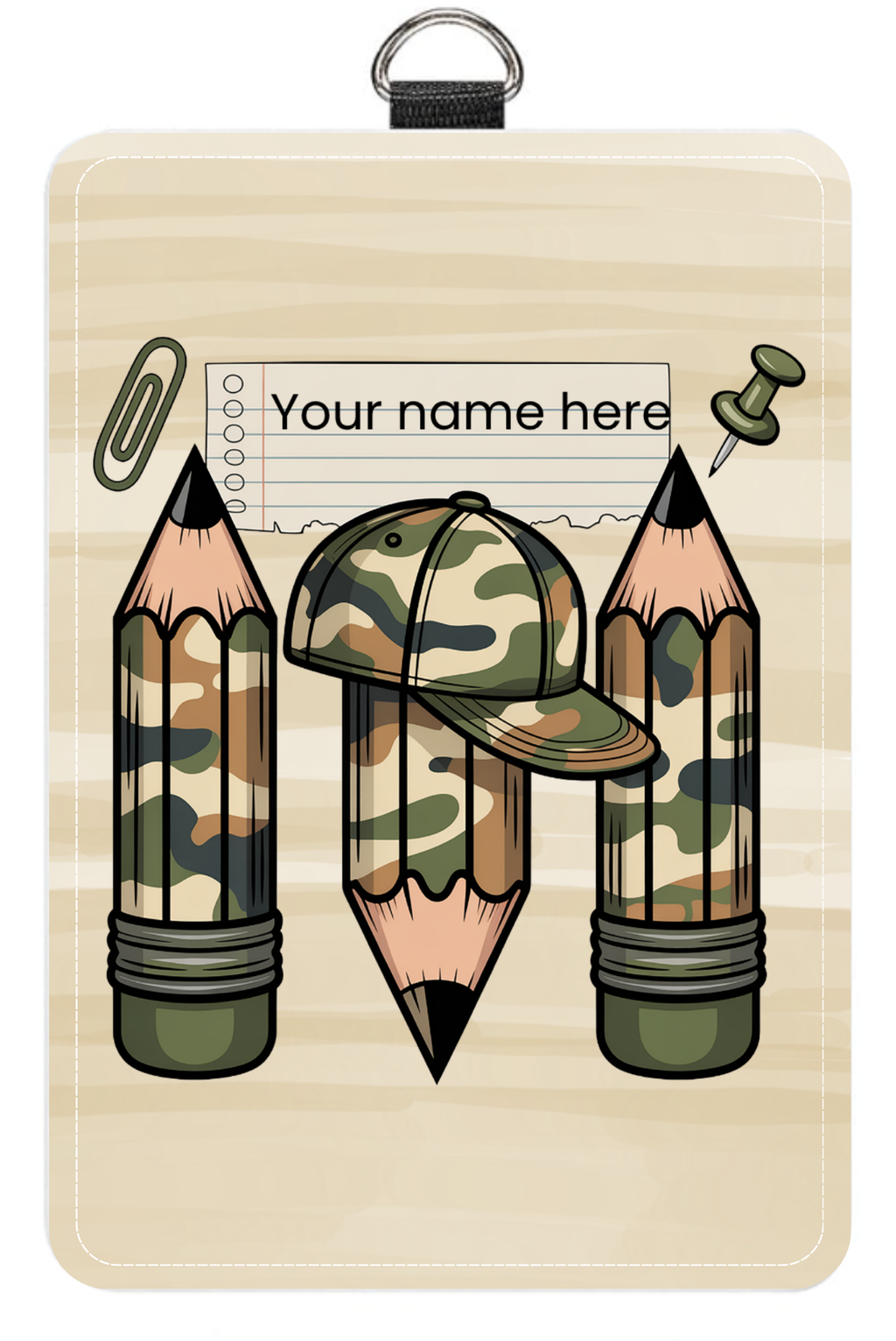Camo 1 Badge Holder