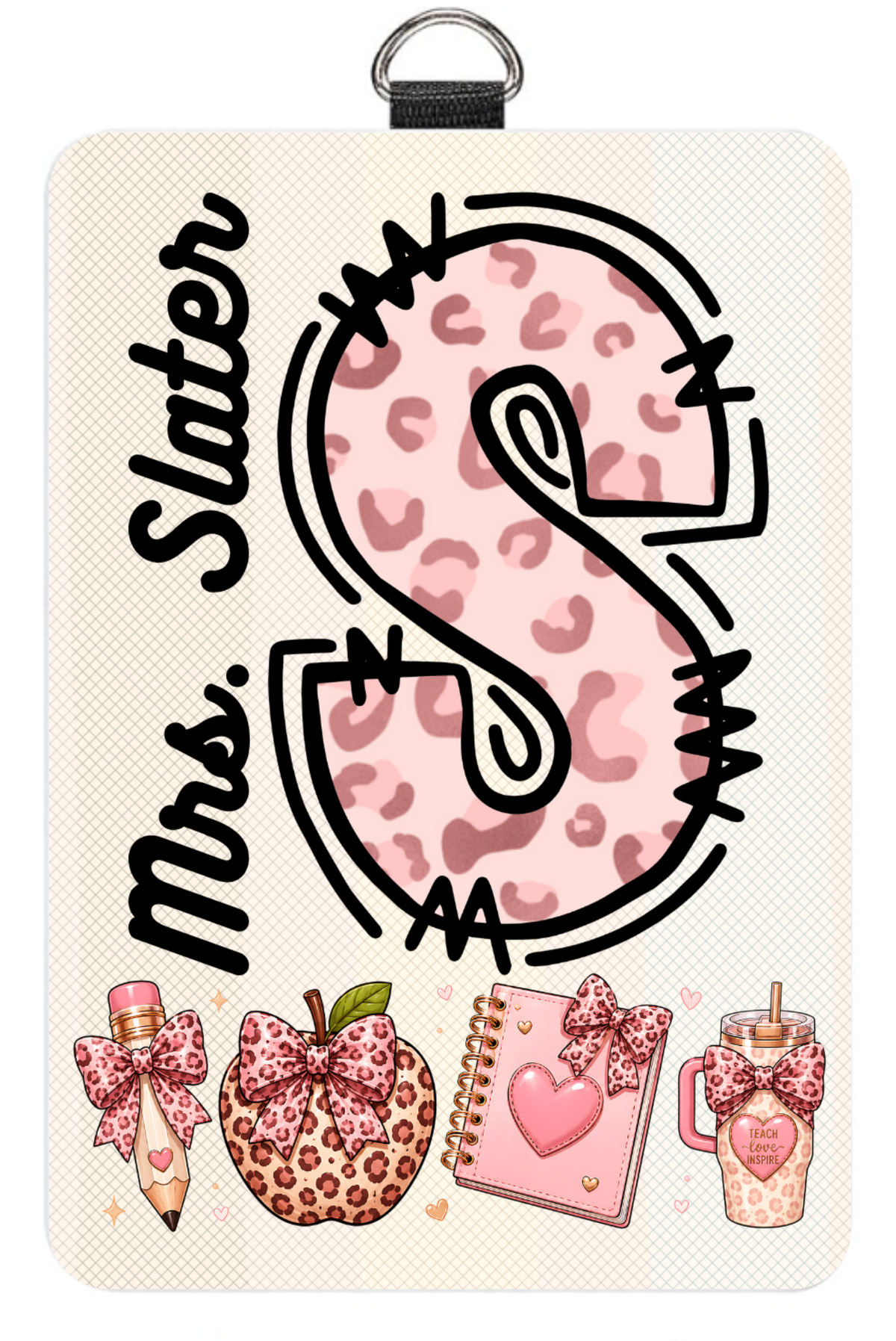 Pink Cheetah Badge Holder