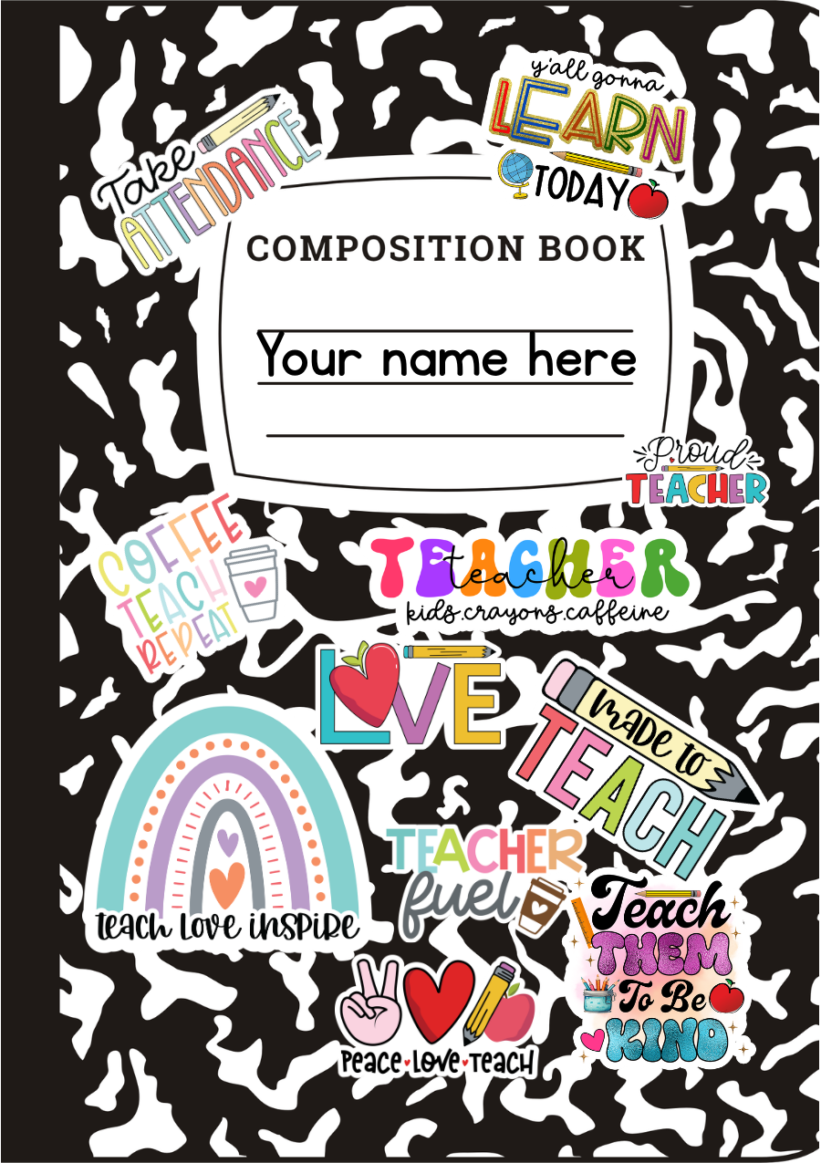 Composition Sticker Badge Holder