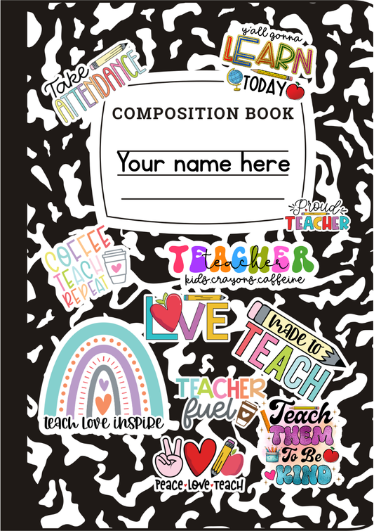 Composition Sticker Badge Holder