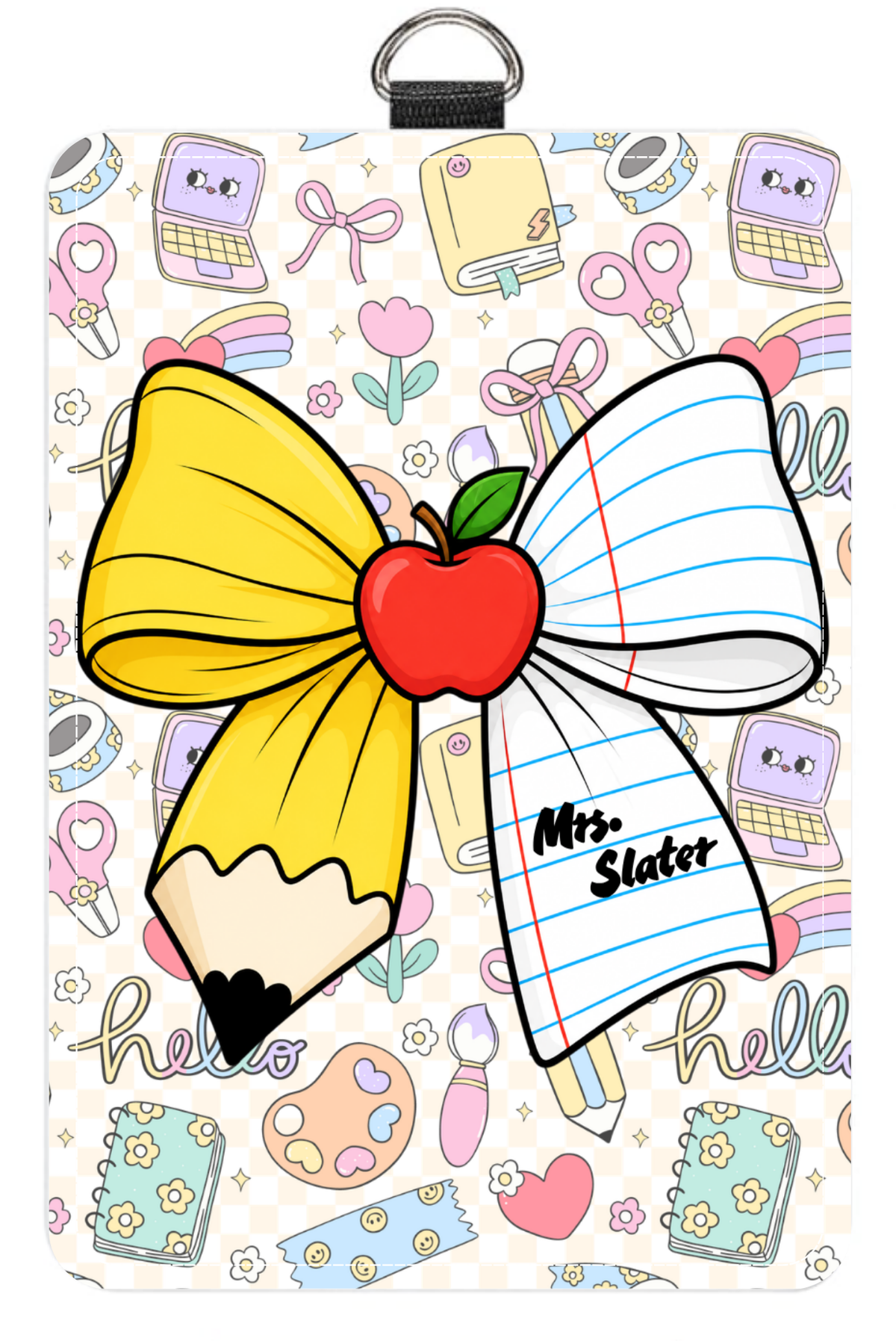 Pencil Bow Badge Holder