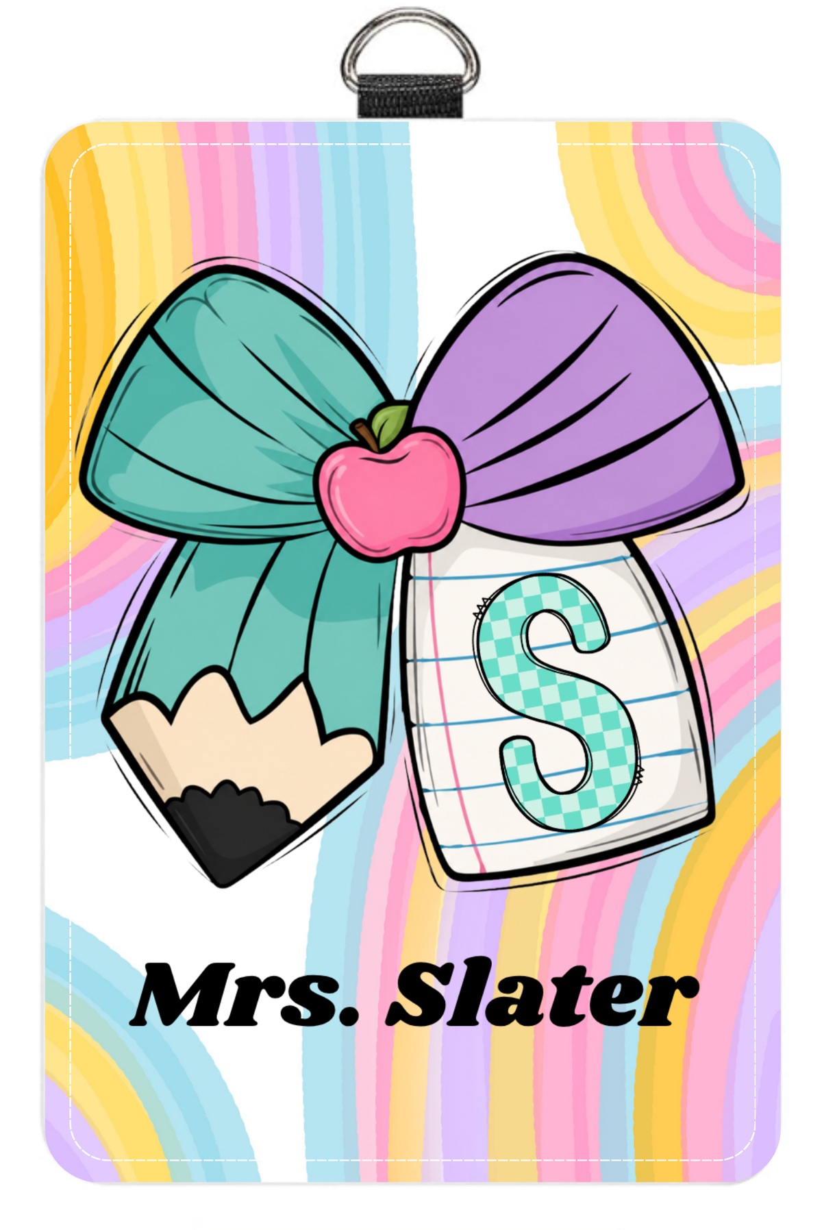 Pastel Rainbow Badge Holder