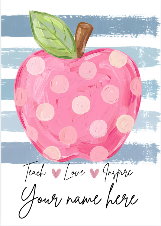Pink watercolor Badge Holder