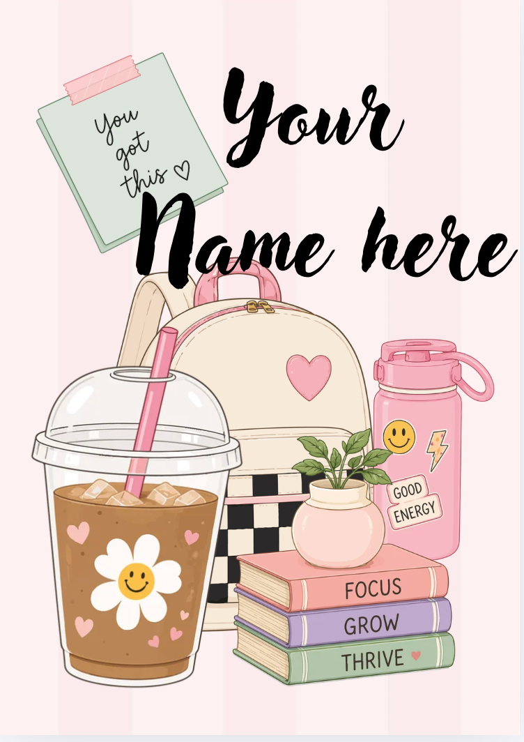 Pink Stripes Coffee Badge Holder